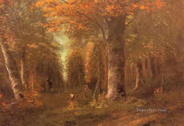  gustav lienzo - La Foret En Automne paisaje bosque de bosques de Gustave Courbet